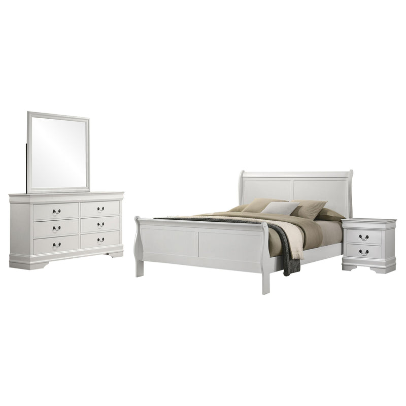 Louis Philippe 4-piece Queen Bedroom Set White - 202441Q-S4