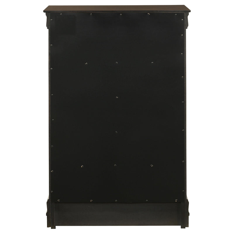 Louis Philippe 5-drawer Bedroom Chest Cappuccino - 202415