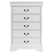 Louis Philippe 5-drawer Bedroom Chest White - 202445