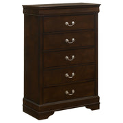Louis Philippe 5-piece Full Bedroom Set Cappuccino - 202411F-S5