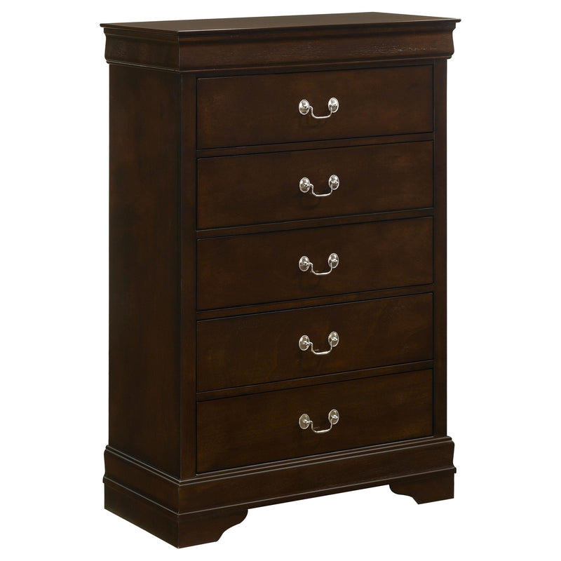 Louis Philippe 5-piece Full Bedroom Set Cappuccino - 202411F-S5