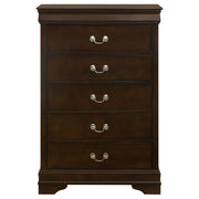 Louis Philippe 5-piece Full Bedroom Set Cappuccino - 202411F-S5