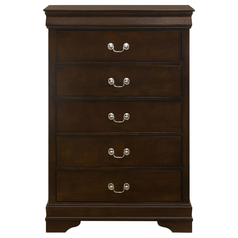Louis Philippe 5-piece Full Bedroom Set Cappuccino - 202411F-S5