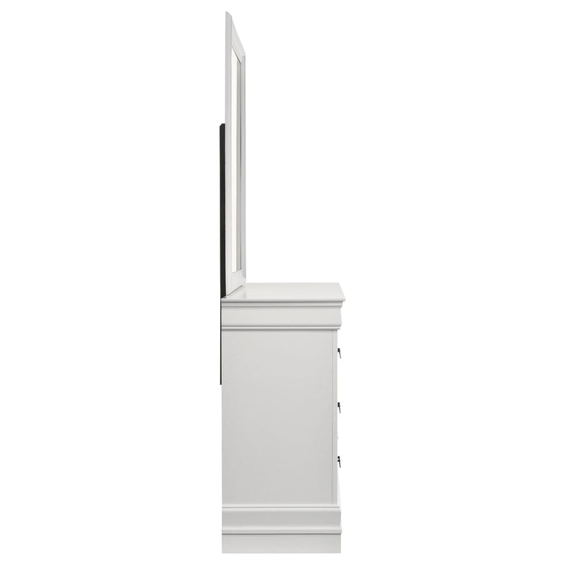 Louis Philippe 6-drawer Dresser and Mirror White - 202443M