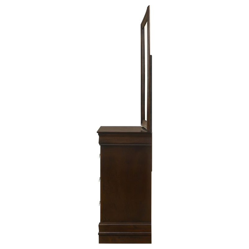 Louis Philippe 6-drawer Dresser with Mirror Cappuccino - 202413M