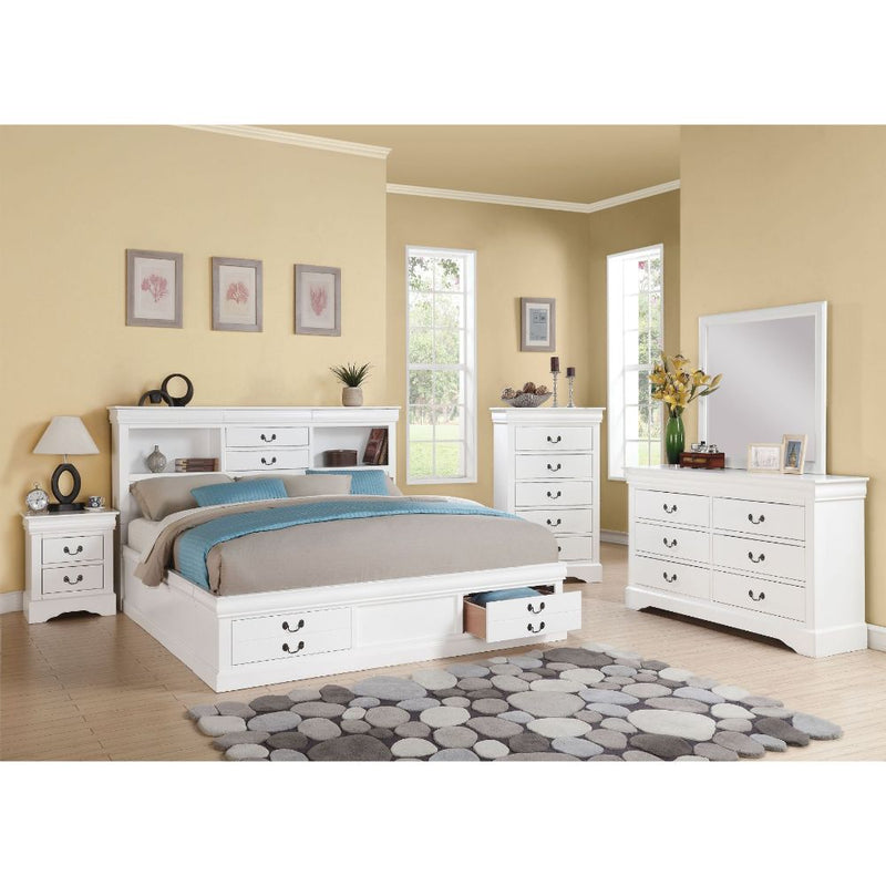Louis Philippe III EK Bed W/Storage - 24487EK