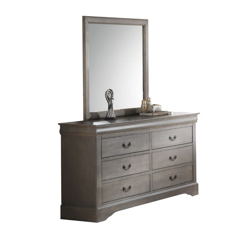 Louis Philippe III Gray Mirror - 25504