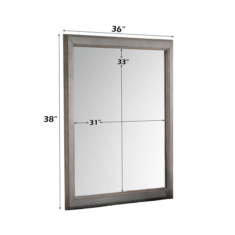 Louis Philippe III Gray Mirror - 25504