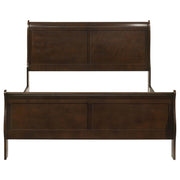 Louis Philippe Wood Queen Sleigh Bed Cappuccino - 202411Q