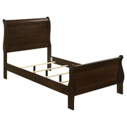 Louis Philippe Wood Twin Sleigh Bed Cappuccino - 202411T