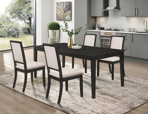 Louise 5-piece Rectangular Extension Leaf Dining Set Black - 101561-S5