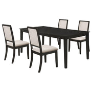 Louise 5-piece Rectangular Extension Leaf Dining Set Black - 101561-S5