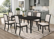 Louise 7-piece Rectangular Extension Leaf Dining Set Black - 101561-S7