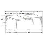 Louise 7-piece Rectangular Extension Leaf Dining Set Black - 101561-S7