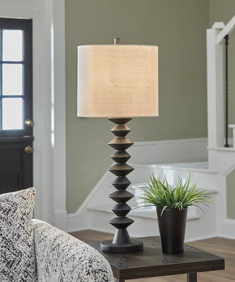 Luanndon 2-Piece Table Lamp Set in Black - PKG019350