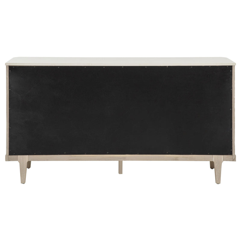 Lucaire 2-door 3-drawer Cultured Marble Top Sideboard Sandstone - 105965