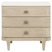 Lucaire 3-drawer Nightstand Bedside Table Sandstone - 225182