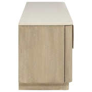 Lucaire 4-Door TV Stand for TVs up to 77 Inches Honed Cream and Sandstone - 706743
