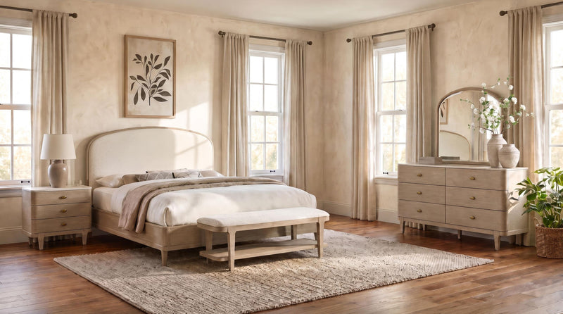 Lucaire 4-piece Queen Bedroom Set Sandstone - 225181Q-S4