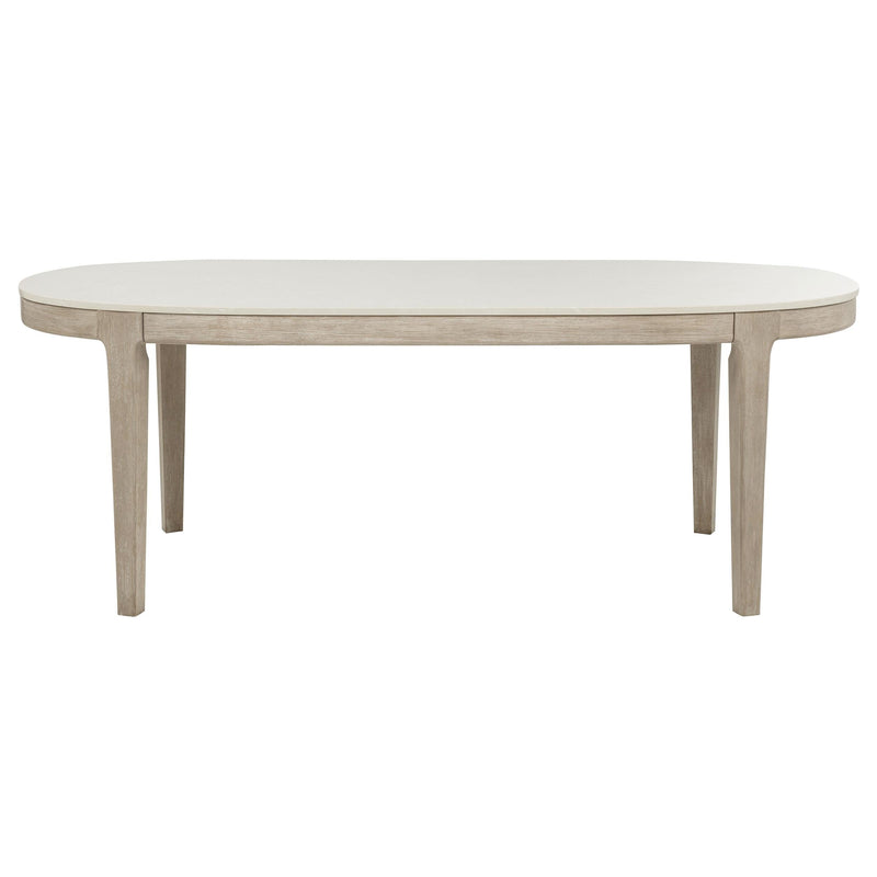Lucaire 84-inch Cultured Marble Top Dining Table Honed Cream - 105960