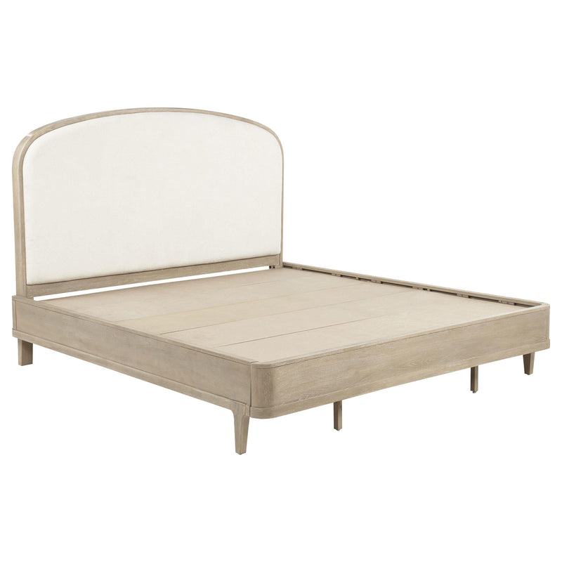 Lucaire California King Upholstered Panel Bed Sandstone - 225181KW
