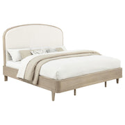 Lucaire California King Upholstered Panel Bed Sandstone - 225181KW