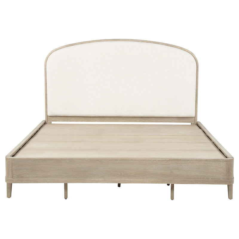 Lucaire California King Upholstered Panel Bed Sandstone - 225181KW