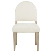 Lucaire Curved High Back Upholstered Dining Chair Cream (Set of 2) - 105966