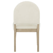 Lucaire Curved High Back Upholstered Dining Chair Cream (Set of 2) - 105966