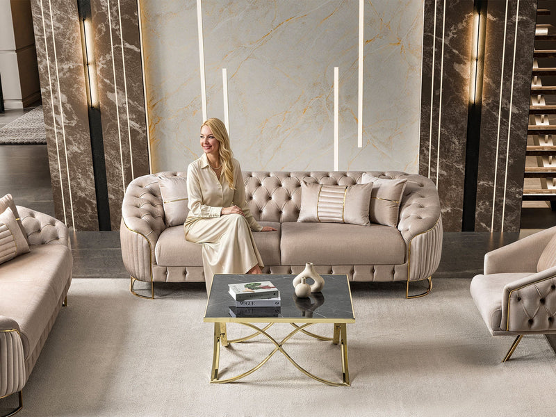 Lucas 3-pieces (Sofa & Loveseat & Chair) Livingroom Set in Grey - 200-ST-LUC-HENRY04-321