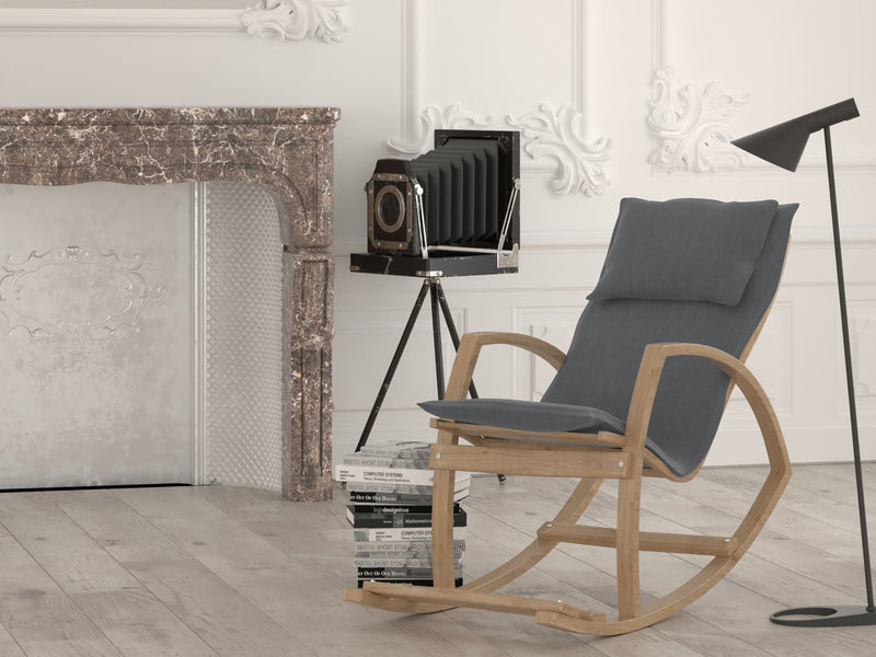 Lucas Rocking Chair Fume in Fume - 701-ROC-FUME
