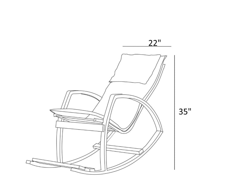 Lucas Rocking Chair Fume in Green - 701-ROC-GRE