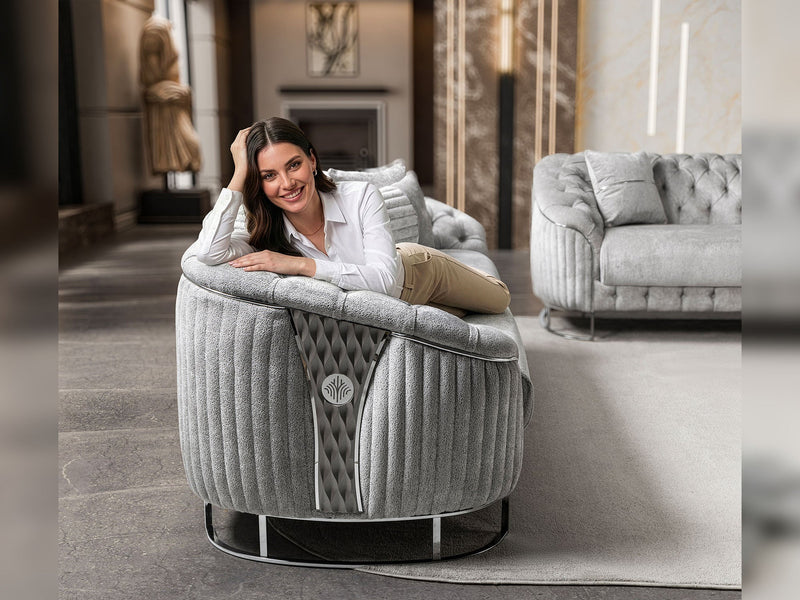 Lucas Stationary Loveseat in Beige - 200-ST-LUC-TURKO276-2