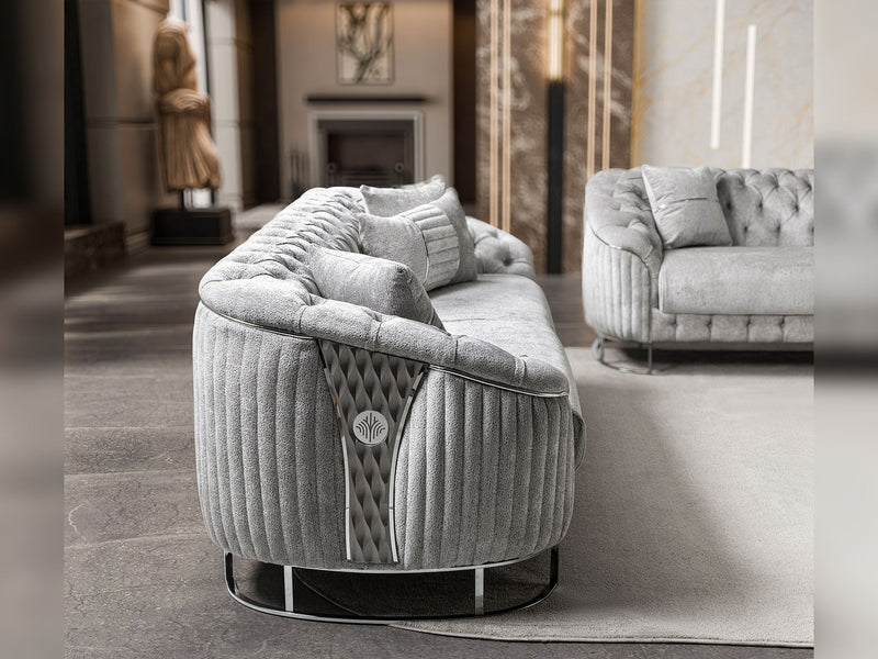 Lucas Stationary Loveseat in Grey - 200-ST-LUC-HENRY04-2