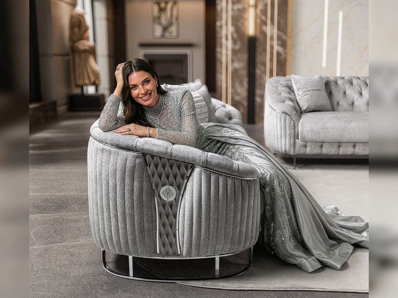 Lucas Stationary Loveseat in Grey - 200-ST-LUC-HENRY04-2