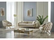 Lucas Stationary Sofa Cream in Cream - 101-LUC-LV938-3