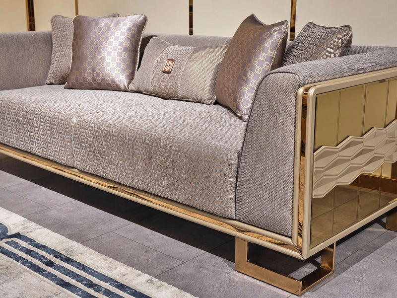 Lucas Stationary Sofa in Grey - 200-MUM-LUC-3