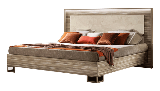 Luce King Size Bed W/Wooden Headboard - i42550
