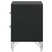 Lucia 2-drawer Nightstand Bedside Table Black - 224992