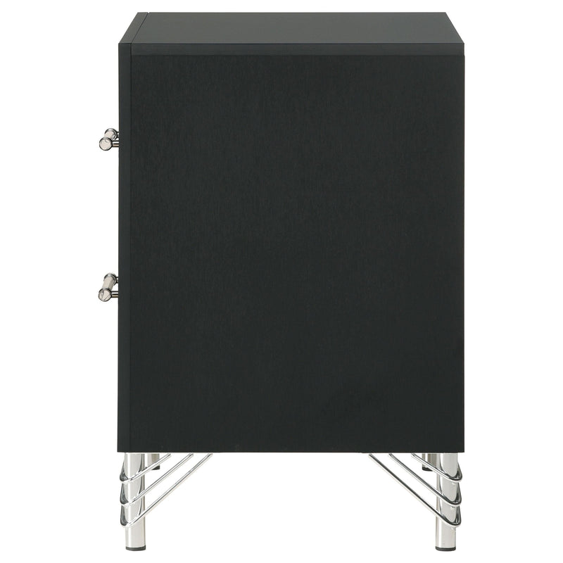 Lucia 2-drawer Nightstand Bedside Table Black - 224992