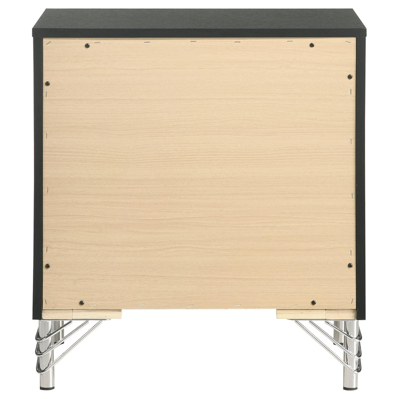 Lucia 2-drawer Nightstand Bedside Table Black - 224992