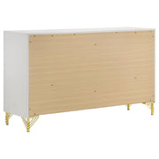 Lucia 5-piece Eastern King Bedroom Set Beige and White - 224731KE-S5