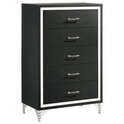 Lucia 5-piece Eastern King Bedroom Set Grey and Black - 224991KE-S5