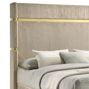Lucia 61-inch Upholstered Queen Wingback Bed Beige - 224731Q