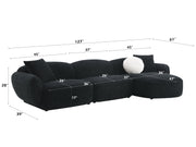 Lucifer Sectional Sofa w/3 Pillows - LV03525