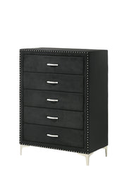 Lucinda Black Upholstered Wingback Panel Bedroom Set - DMV FurnitureBedroom Set