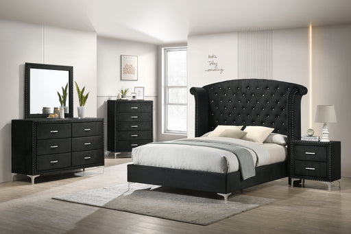 Lucinda Black Upholstered Wingback Panel Bedroom Set - DMV FurnitureBedroom Set