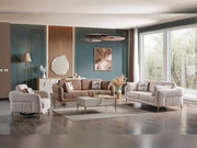 Lugano 3-pieces (Sofa & Loveseat & Relax Chair) Livingroom in Cream - Brick - 200-ELIF-LUG-A227-321R
