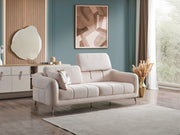 Lugano 3-pieces (Sofa & Loveseat & Relax Chair) Livingroom in White - 200-ELIF-LUG-A225-321R
