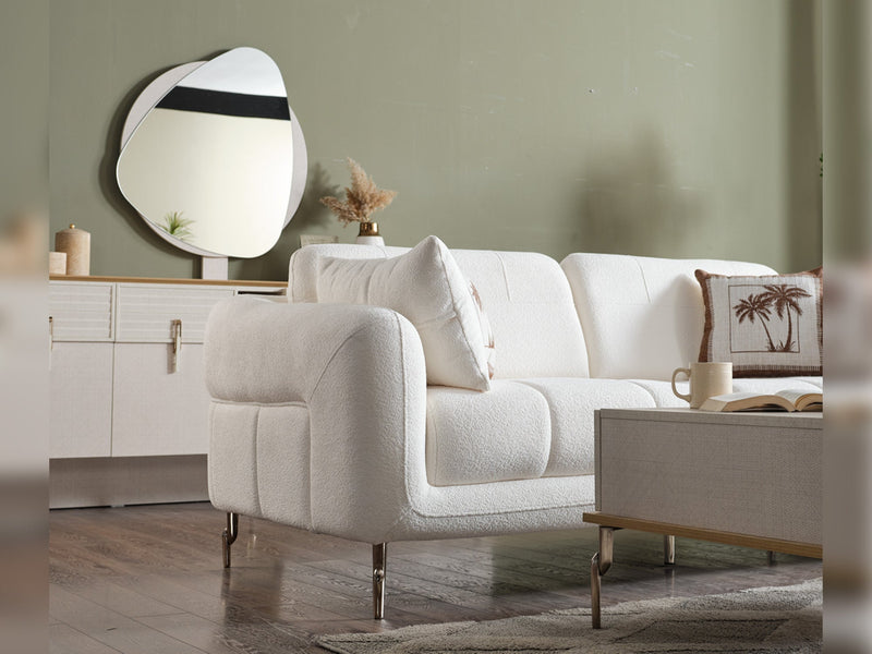 Lugano Convertible Sofa in White - 200-ELIF-LUG-A225-3
